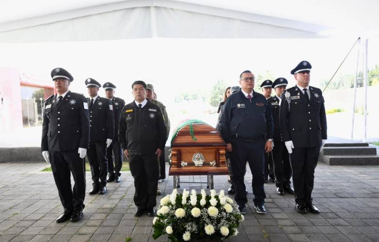 Despiden con honores al policía Rodrigo Garduño tras su valiente desempeño en la Secretaría de Seguridad