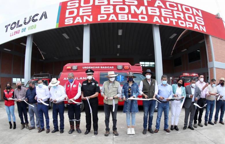 Se inauguró la Subestación de Bomberos en San Pablo Autopan