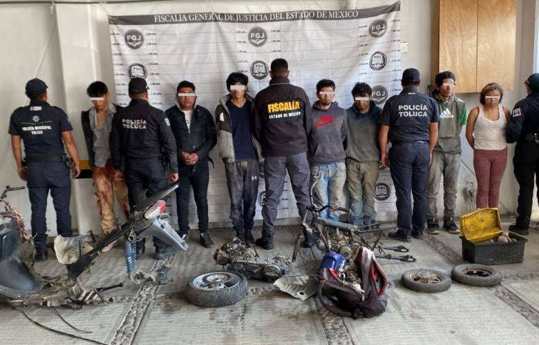 Desmantelan Policía municipal y Fiscalía General de Justicia red de robo de motos en Autopan