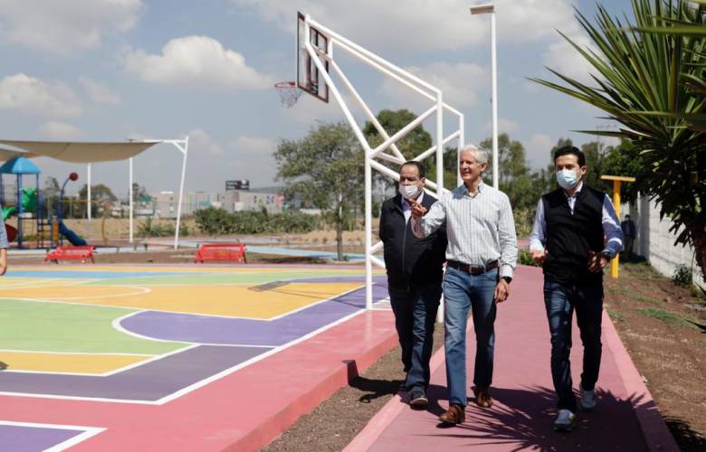 Inaugura Del Mazo parque recrativo en Ecatepec, seguiran recuperando espacios para las familias