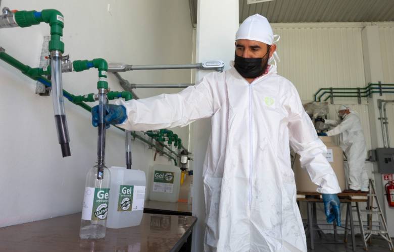 UAEM produce su propio gel antibacterial “Hecho en UAEMéx”