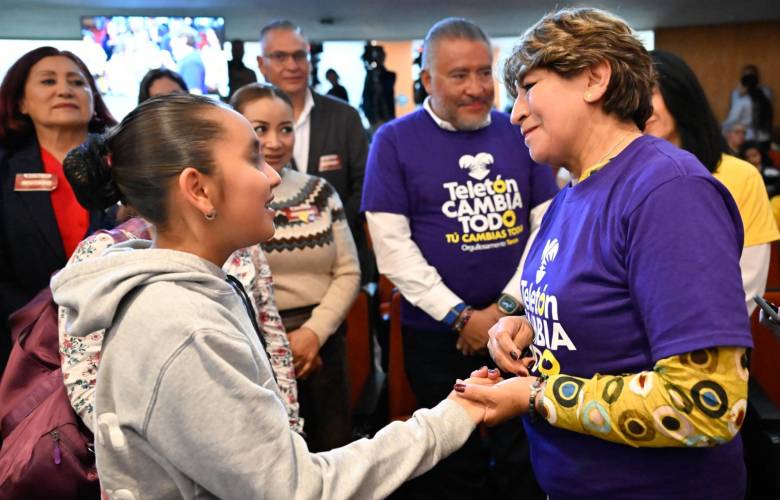 Entrega Gobernadora Delfina Gómez donativo de 25 mdp al Teletón 