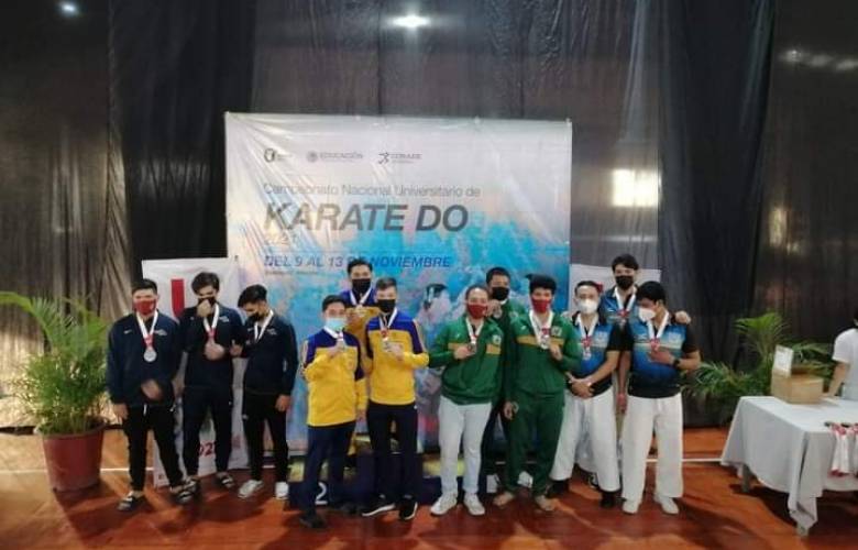 Obtienen presea de bronce universitarios en Campeonato Nacional de Karate