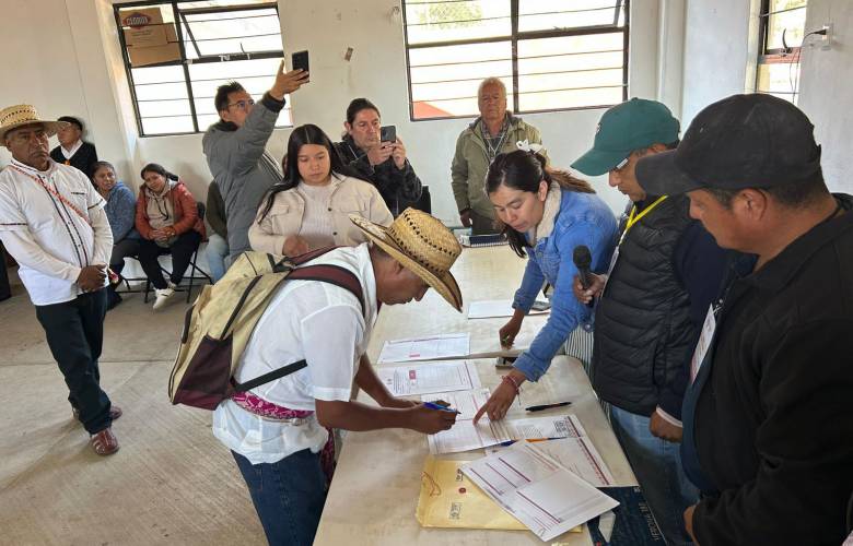 Acompaña IEEM elección de representante indígena en Chapa de Mota