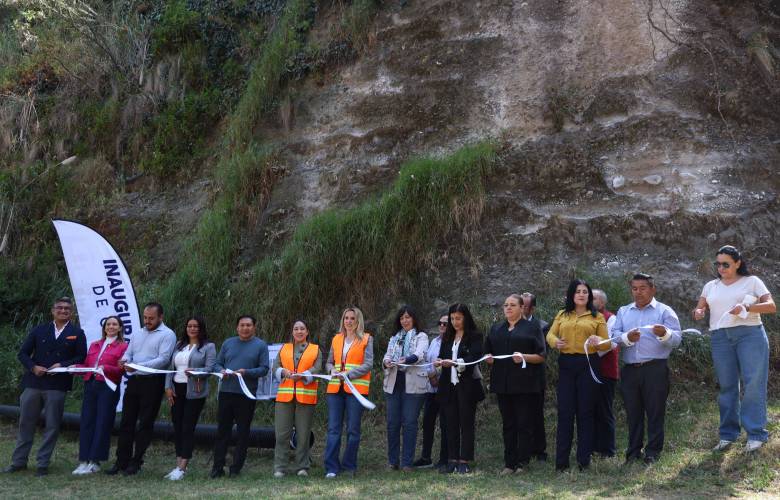 Entrega Huixquilucan los trabajos del séptimo talud estabilizado para proteger a las familias 