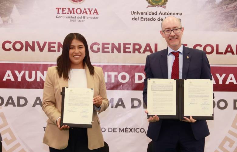Firman Convenio para que Universitarios realicen en Temoaya las Prácticas Profesionales y el Servicio Social