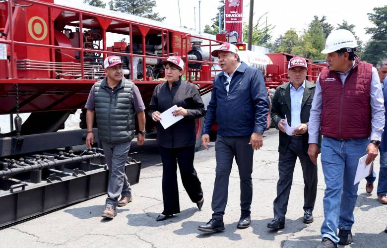 Gobernadora Delfina Gómez y alcalde Ricardo Moreno dan banderazo de arranque a pavimentación intensiva en Gómez Farías