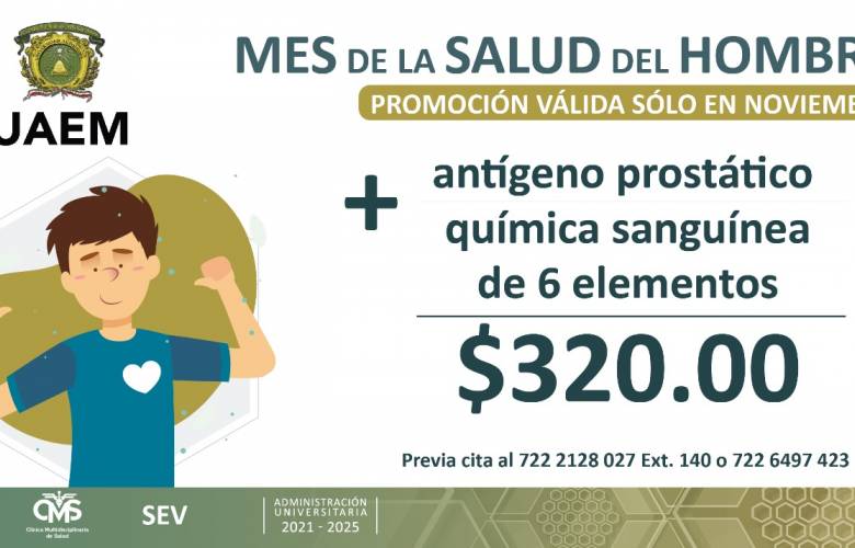 Impulsa UAEM prevención de enfermedades crónico-degenerativas en hombres