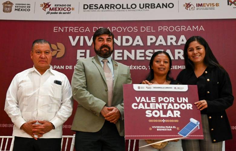 Gobierno de Delfina Gómez beneficia a 44 mil mexiquenses con material de construcción, tinacos y calentadores para mejorar sus viviendas