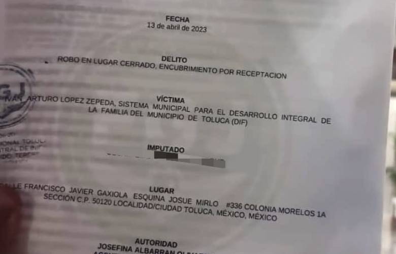 Denuncia DIF de Toluca robo de materiales y documentación; el padre de la presidenta bajo sospecha