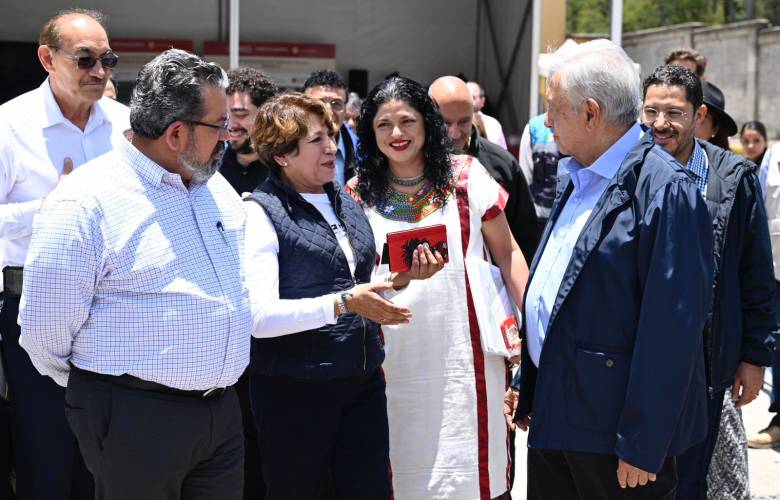 Supervisan Del Mazo, Delfina y AMLO los avances del Tren Interurbano, asiste Delfina Gómez