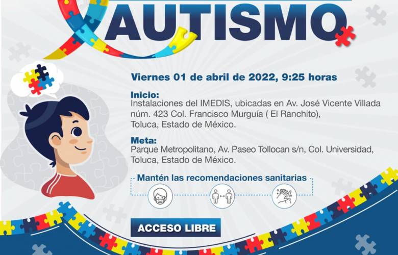 Se parte de la Caminata en favor de la inclusión de personas con autismo