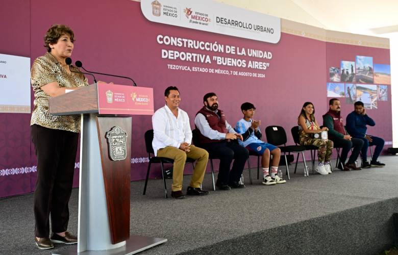 Arranca Gobernadora Delfina Gómez Álvarez la construcción de la Unidad Deportiva “Buenos Aires” en Tezoyuca; invertirá 21 millones de pesos