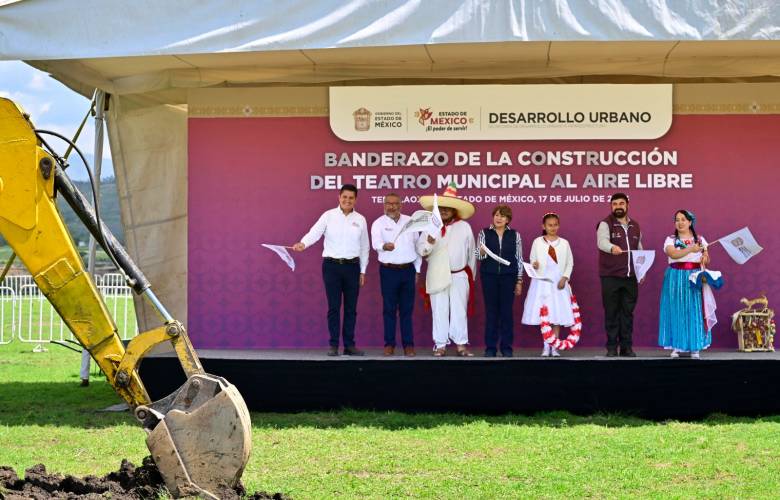 GEM destina 43.8 mdp para construcción del teatro al aire libre en Tepetlaoxtoc y rehabilitación del mercado de Texcoco
