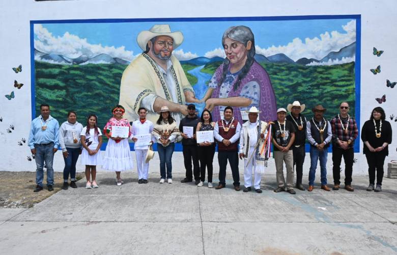 Develan mural y convocan a la corresponsabilidad en el cuidado del agua en Temoaya
