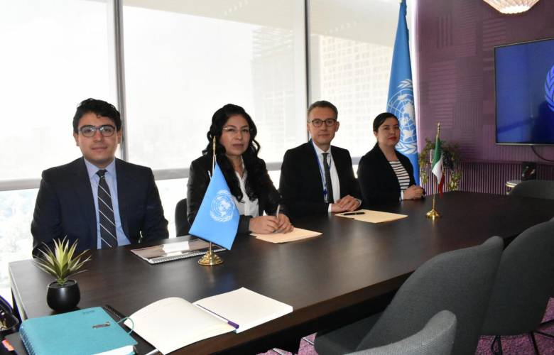 Firma convenio de colaboración la secretaria de seguridad y onu para fortalecer la seguridad 