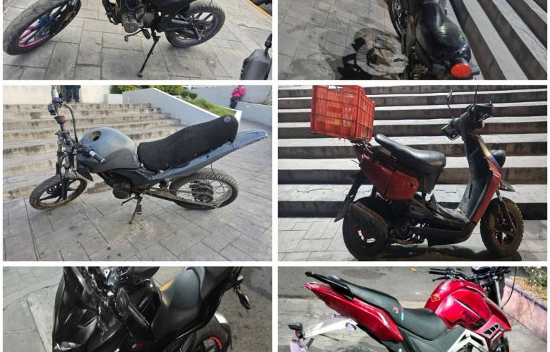 Policía municipal de Ecatepec recupera seis motos robadas