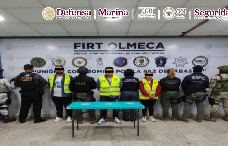 En operativo coordinado en Tabasco, detienen a objetivo prioritario relacionado con extorsión, homicidios y venta de droga 