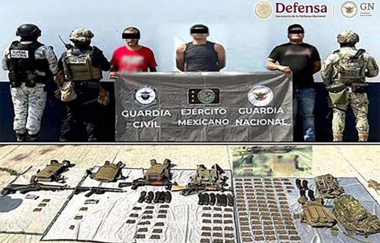 En diferentes acciones en Michoacán, se detuvo a 5 personas y se aseguro armamento 