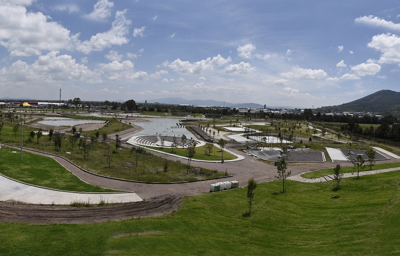 Tiene avance del 50 % construcción del parque ecológico y unidad deportiva en atlacomulco