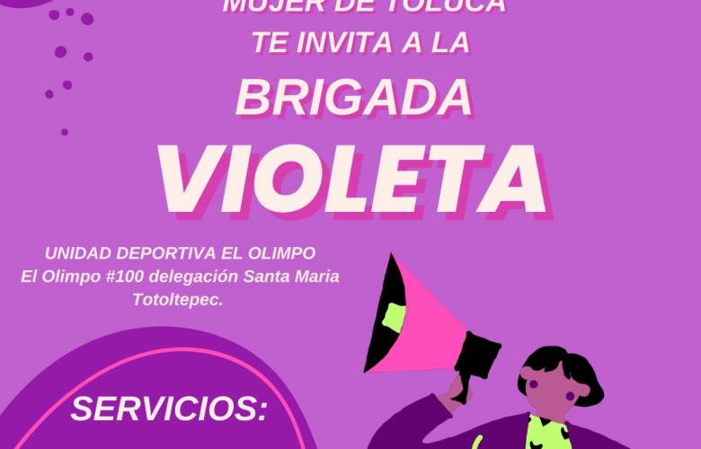 Prevención de la violencia en Toluca con brigada violeta 