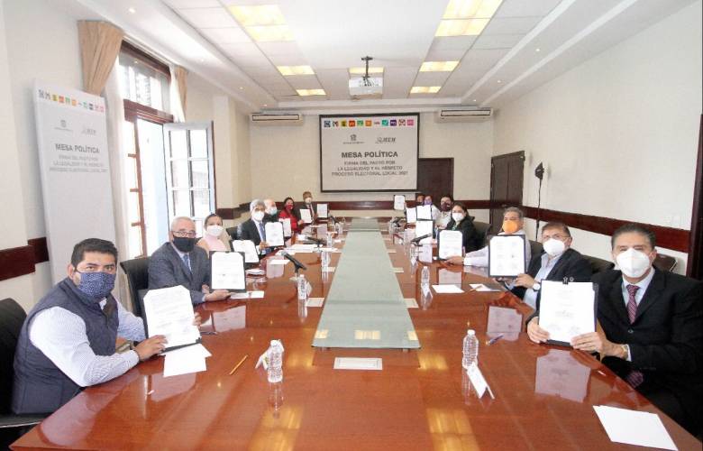 Firman partidos políticos, Pacto por la civilidad y el respeto en esta contienda electoral