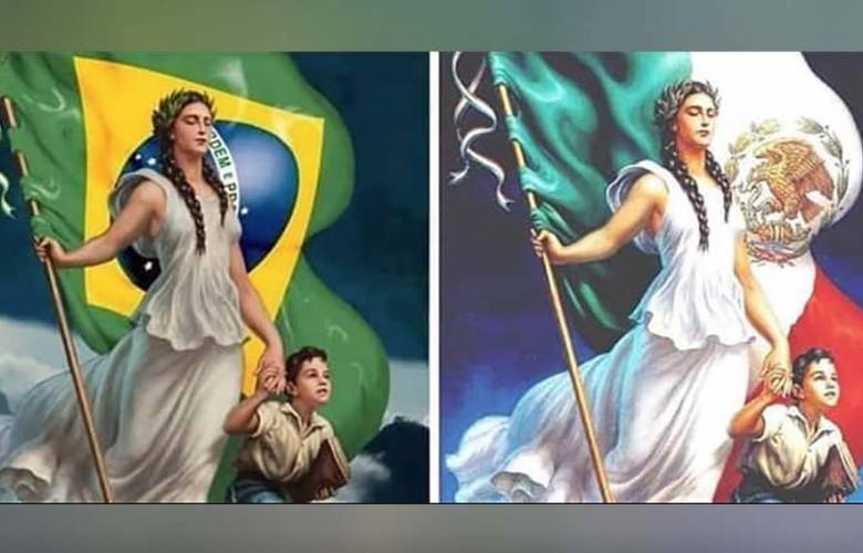 Brasil plagia a méxico con pintura de la patria