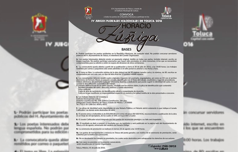 La poesía cobrará vida en toluca