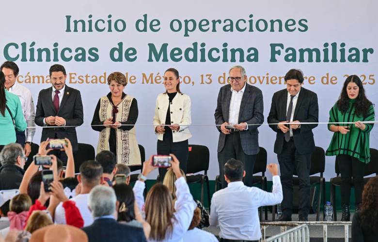 Inauguran Sheinbaum y Delfina dos clínicas del ISSSTE en Tecámac 