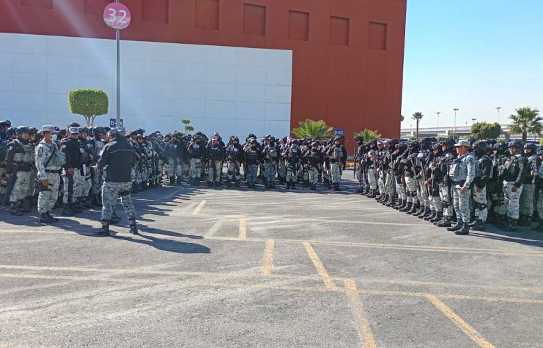 Se fortalece y consolida el mando unificado zona oriente con el arribo de 300 elementos de la guardia nacional 