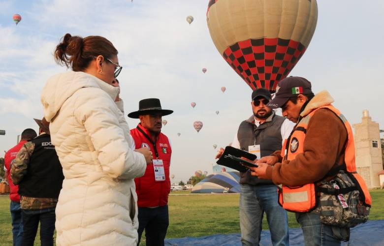 Verfiican autoridades a empresas operadoras de Globos Aerostáticos en Teotihuacán