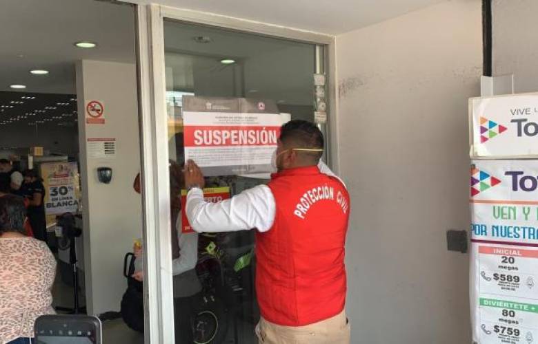 Cierran comercios no esenciales en edoméx