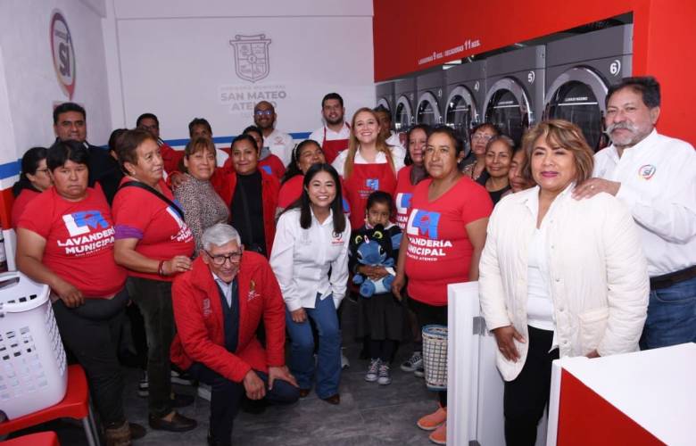 Inaugura San Mateo Atenco la primera lavandería municipal gratuita y una sala de lactancia en el Palacio Municipal