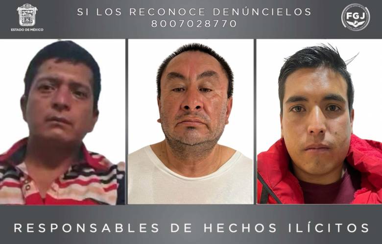 Condenan a 3 a 70 años de cárcel, por homicidios en el Valle de Toluca 