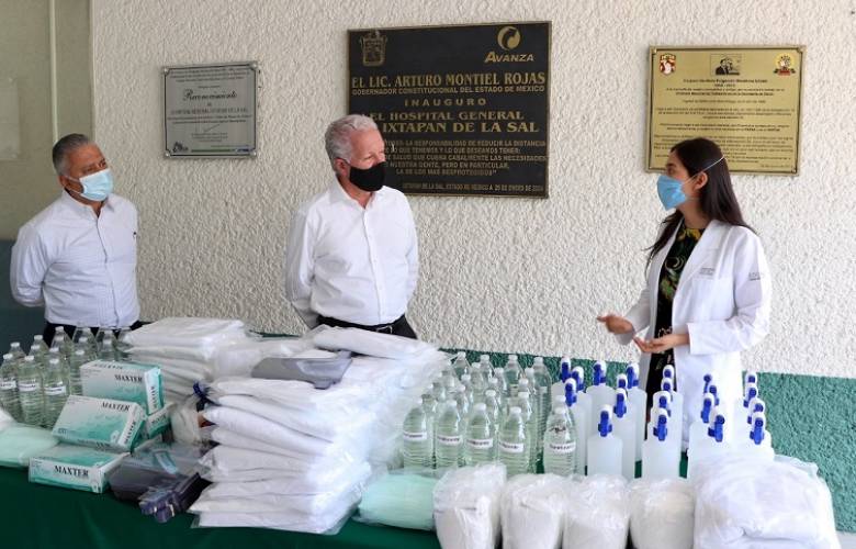 Entregan más de 2 mil 100 insumos donados a hospitales del sur del edoméx