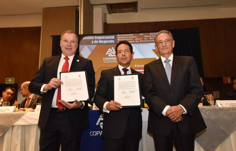 Firman convenio de colaboración cruz roja edoméx y coparmex metropolitano