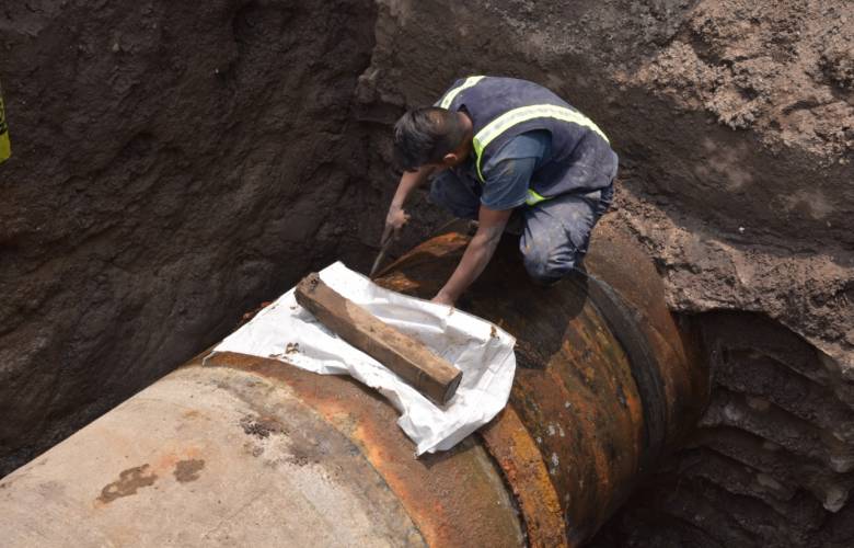 Reparan fuga de agua en el Macrocircuito de Distribución del Cutzamala, afecta 11 municipios el viernes