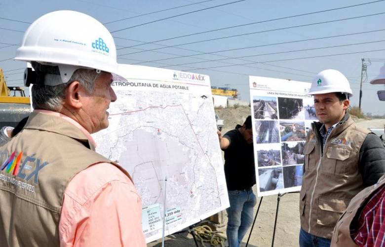 Registra línea metropolitana de agua potable avance físico del 98%