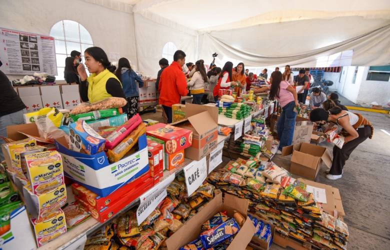 Más de 26 toneladas de ayuda humanitaria han captado los Centros de Acopio de Cruz Roja en Edomex