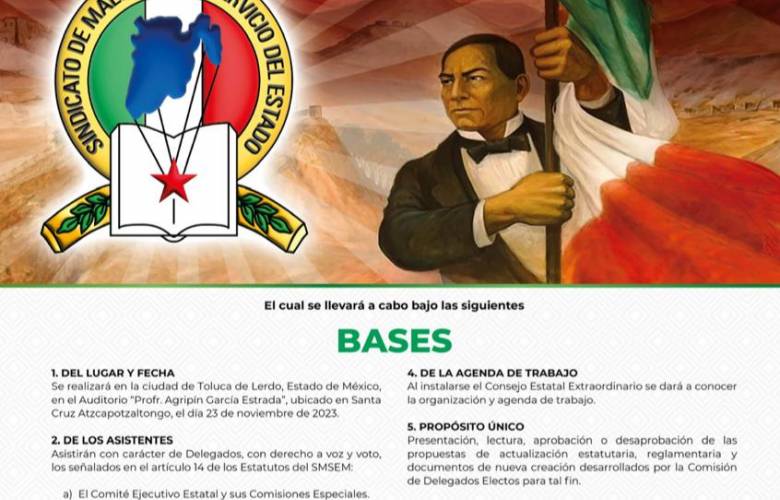 Emite SMSEM convocatoria a Consejo Estatal Extraordinario