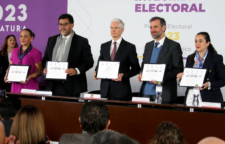 Firman autoridades electorales, partidos politicos y GEM acuerdo por la integridad electoral 