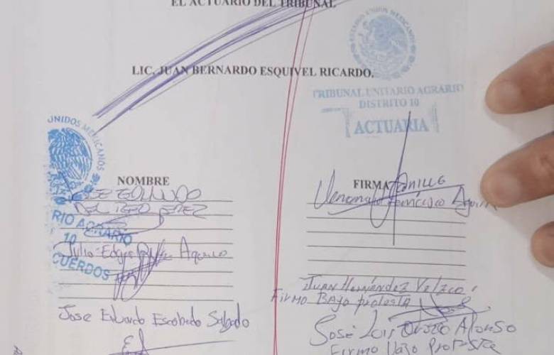 Denuncian ejidatarios de Huehuetoca, intento de despojo por más de 65 hectáreas