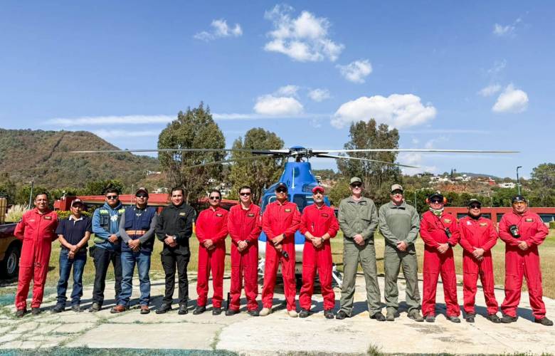 Fortalece EdoMéx atención aérea a incendios forestales con certificación del Grupo Relámpagos
