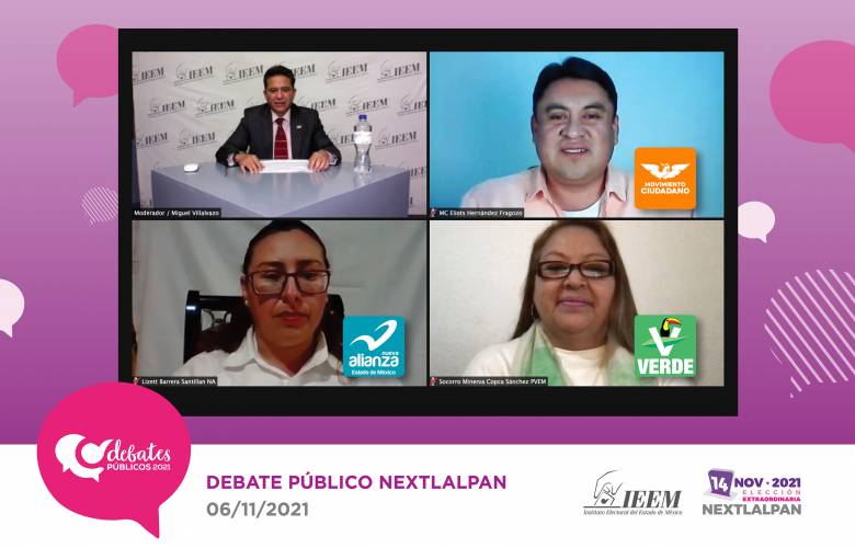 Debate público sobre candidaturas por la presidencia de Nextlalpan