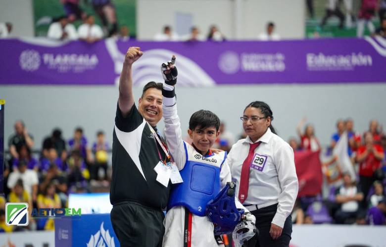 Gana mexiquense Alonso Bravo oro en Olimpiada Nacional de Taekwondo