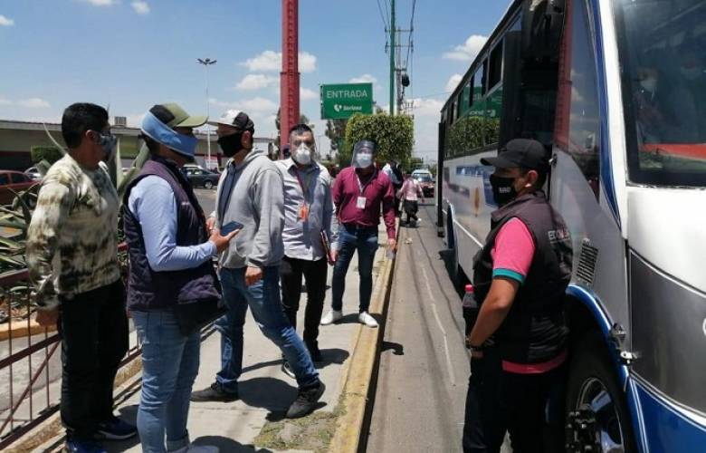 Refuerza edoméx operativos en transporte público para contener propagación de covid-19