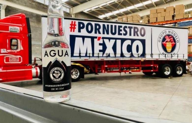 Edoméx recibe donación de 100 mil botellas de agua potable por parte de grupo modelo 