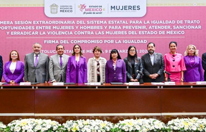 Firman Gobernadora y Gobiernos municipales el Compromiso por la Igualda para erradicar la violencia de Género en Edoméx