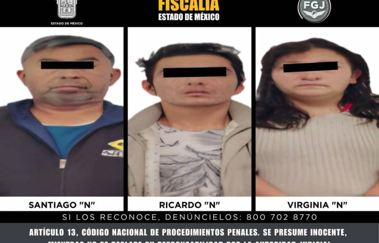 FGJEM obtiene vinculación a proceso contra tres implicados en el secuestro de una menor en Toluca