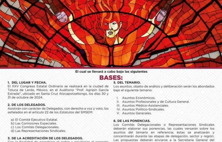 Prepara SMSEM XXV Congreso Estatal Ordinario